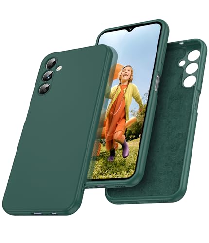 LeYi for Samsung Galaxy A14 Case Case Flexible Lightweight TPU Protective Silicone Slim Rugged Shockproof Phone Cover for Samsung A 14 Green