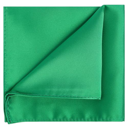 Image of KissTies 6PCS Satin Pocket Square Plain Color Handkerchief Gift Set