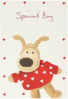 Boofle Special Boy Valentines Day Card With Envelope - Cute Design with Personalisable Stickers
