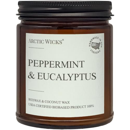 Arctic Wicks Peppermint & Eucalyptus Candle – 9oz Jar