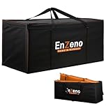 Enzeno Garden Furniture Cushion Storage Bag, 420D Oxford Fabric, Anti-UV Christmas Tree Storage Bag with Carry Handle and Zipper (200x60x75cm), Black