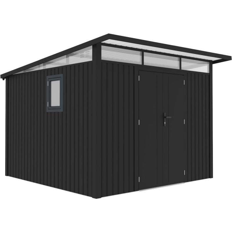 Abri de Jardin en Acier Galvanisé Gris 318x289x221 cm 180 kg