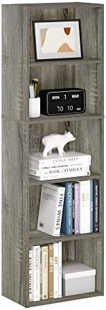 Furinno Luder Bookcase/Bookshelf/Storage Shelves, 5-Tier, French Oak