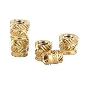 Yrthongxy Messing Rändel Gewindeeinsatzmuttern M2.5