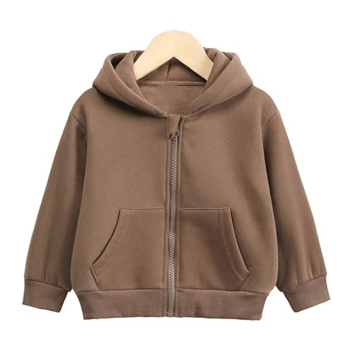 Trooper Tech Jaquetas infantis para bebês, manga comprida, gola redonda, cor sólida, com zíper, com