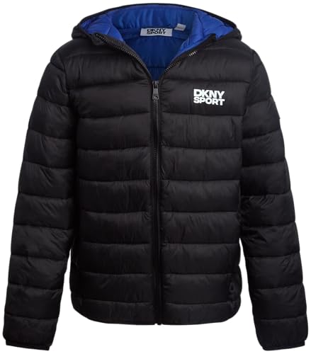 Image of DKNY Boys Puffer Jacket - Midweight Insulated Wind Water Resistant Hooded Puffer Winter Coat - Quilted Winter Jacket for Boys