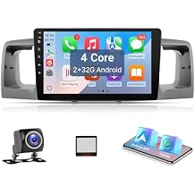 Leadfan Car Radio for Toyota Corolla 2003-2008 Stereo Replacement Compatible with JBL Wireless Carplay Android Auto, 9 Touchscreen with BluetoothWIFI SWC GPS Navigation Mic Backup Camera Pantalla