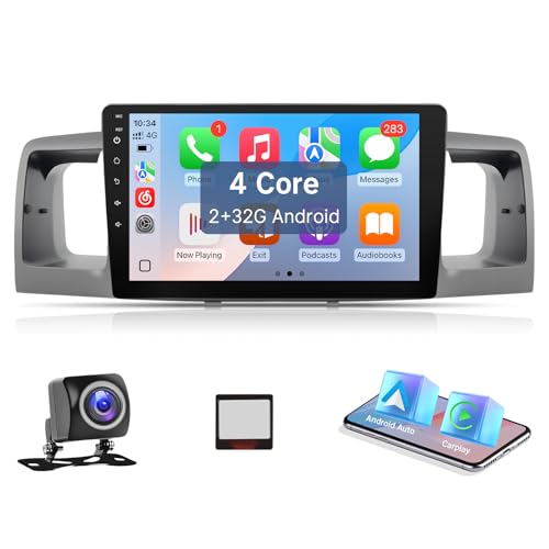Leadfan Car Radio for Toyota Corolla 2003-2008 Stereo Replacement Compatible with JBL Wireless Carplay Android Auto, 9'' Touchscreen with BluetoothWIFI SWC GPS Navigation Mic Backup Camera Pantalla by Leadfan - Used condition - US$89.70