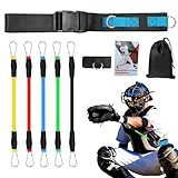 Catcher Training Belt with 5-Level Resistance Bands – Framing & Pop Time Practice Trainer, Portable Catchers Equipment for Softball Catchers, Arm Strength Training for Youth & Adult