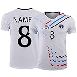 Personalized Volleyball Shirt for Men and Boys Custom Volleyball Badminton Tennis Jersey with Name Number Team Logo (White)