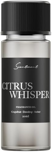 Scentiment Aceite aromático Citrus Whisper - Pomelo, gota de rocío y ámbar cálido para difusores, aceite de aromaterapia (0.7 fl oz)