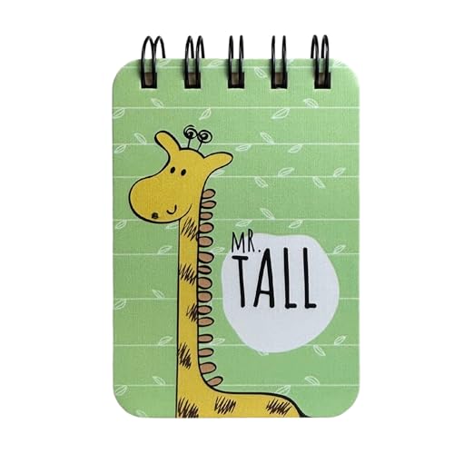 Image of Spiral Pocket Notebook (7.5 x 11 cm) | Cute Mini Notepad | Small Handy Notebook for School, Office & Personal Notes (Mr. Tall)