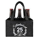 Anicy Flaschenträger Silberhochzeit Geschenk, Geschenke zur Silberhochzeit, 25 Jahre Silberhochzeits, Geschenke zur Silberhochzeits 25 für Frauen Männer Ihn Ehemann Ehefrau
