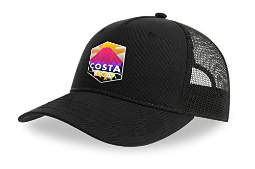 Casquette de camionneur Costa Rica en coton visière incurvée et filet
