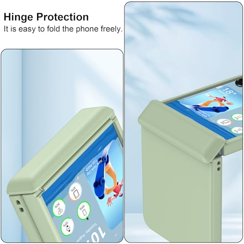 Coque Galaxy Z Flip 7 de luxe vert émeraude blindée avec verre premium