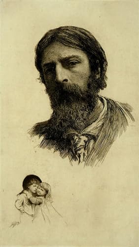 Impression d'affiches pour corriger un mur vide Autoportrait Von Herkomer Toile 60x90cm