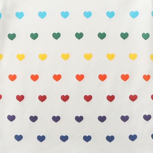 Owlivia 100% Organic Cotton Baby Long Sleeve Pajama Sets, Toddler Boy Girl 2-Piece Sleepwear(5 Years, Rainbow Hearts) - Thumbnail 4