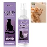 Katzenspray zum Katzen, Katzenabwehrspray, Anti Kratz Spray Katzen, Fernhaltespray für Innen und Außen, Natürlichen Wirkstoffen, Eingeschränkte Bereiche, Schützen von Möbeln, Sofas, Teppichen(100ml)