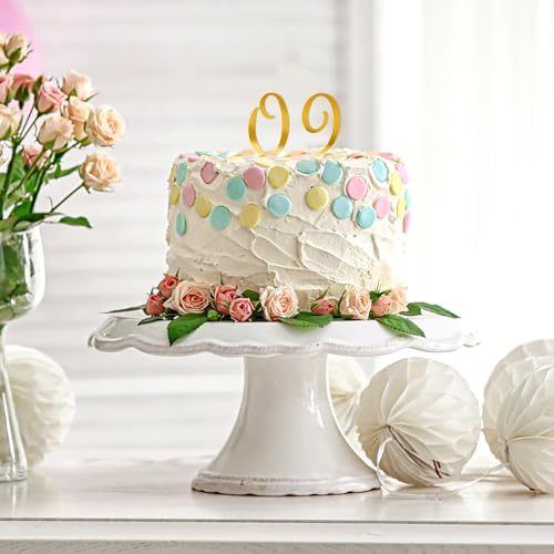 Mozeat Lens 573845_1_MRR5UU93 Acrylic Number Cake Topper Mirrored Gold Cupcake Toppers Numbers 0-9 Mirrored Acrylic Numbers Picks thumb #4