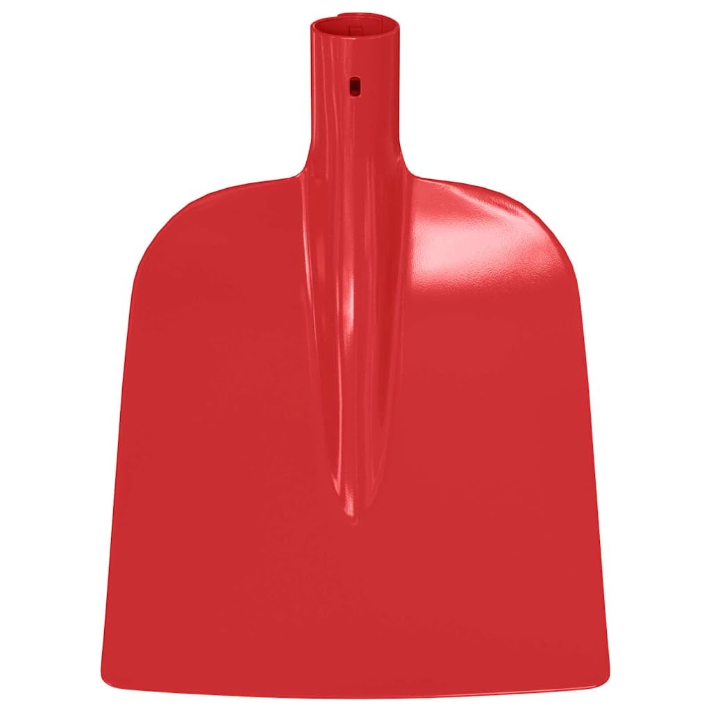 Pala de acero con recubrimiento de polvo rojo, 32 x 24,5 cm, pala de jardín para arena, tierra, grava, compost, jardinería, exterior, camping, terraza, balcón, con hoja de metal resistente
