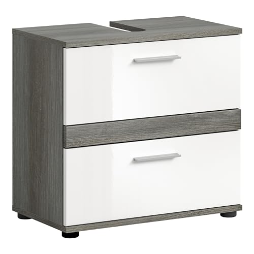 xonox.home - Waschbeckenunterschrank Blake 60x57x34 cm in Front weiß...