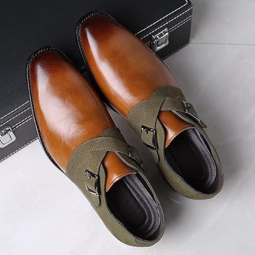 Men's Classic Double Monk Strap Formal Oxford Shoes Comfortable Slip-On Business Dress Tailcoat Modern Casual Men's Loafers2