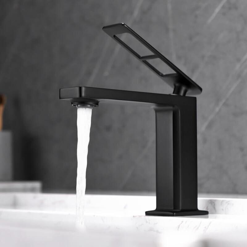 Robinet mitigeur eau chaude et froide fini Nero pour vasque haut de gamme