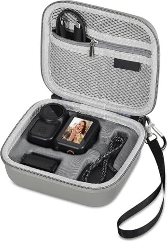 Osmo Nano Case, Protective Carrying Case for DJI Osmo Nano Accessories, Portable PU Leather Storage Bag for Travel Outdoor Vlogging