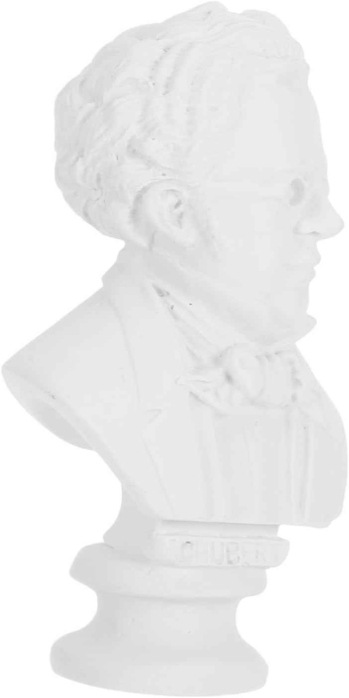 Resin Classical Musician Bust Statue Mini Sculpture for Desktop Decor