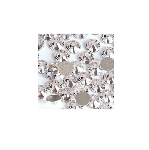 Onwon 1440 Pieces SS16 / 4mm Clear Crystal Flat Back Brilliant Round Rhinestones Glass Stones Glitter Gems Transparent Faux Diamond (Clear)