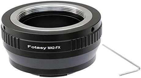 Fotasy Adjustable M42 Lens to Fuji X Adapter, 42mm Screw Mount Lens to X Mount Adapter Compatible with Fujifilm X-Mount X-Pro1 X-Pro2 X-E1 X-E2 X-E3 X-A5 X-M1 X-T1 X-T2 X-T3 X-T10 X-T20 X-T30 X-H1