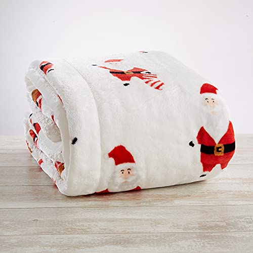 Great Bay Home Soft Velvet Plush And Sherpa Fleece 50" X 60" Holiday Throw Blanket | Christmas Throw For Sofa And Bed | Cozy & Warm Plush Throw Blanket | Holiday Blankets And Throws Eve Collection #TOP5