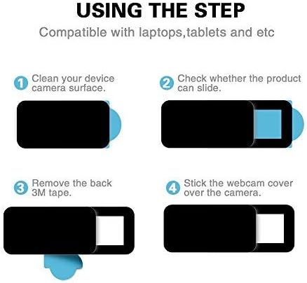 HeyMillion Webcam Cover, 0.027 inch Ultra-Thin Webcam Cover Slider Camera Cover for MacBook Pro, Laptop, Mac, PC, Surfcase Pro, iPhone, Protecting Your Digital Life (5 Pack)
