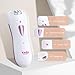 Epilator Smooth Glide Epilator for Women Face RechargeableEpilator for Women FacialEpilator Hair Remover Smooth GlideEpilator for WomenFace Bikini Hair Removal Arms/Face/Peach Fuzz White Portable Pink