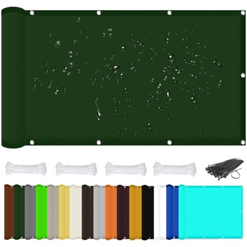Auvent imperméable rectangulaire 5x6m toile ombrage vert foncé pour extérieur et cour
