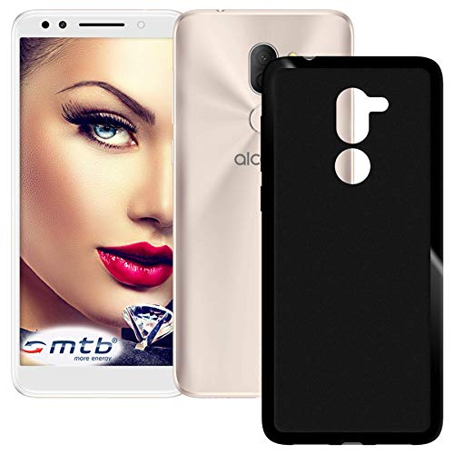 mtb more energy® Hülle Grip für Alcatel 3X - 3X Dual (5058I, 5.7'') - Schwarz (matt) - flexibel - TPU Hülle Schutzhülle Tasche