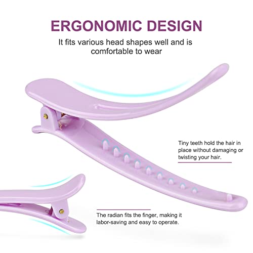 Hair Clips, 12 Pack Hair Clips For Styling And Sectioning, Non-Slip Multicolor Plastic Duck Teeth Hair Clip, Women Hair Barrettes Pins For Thick And Thin Hair - Professional Salon Big Hair Clips #TOP4