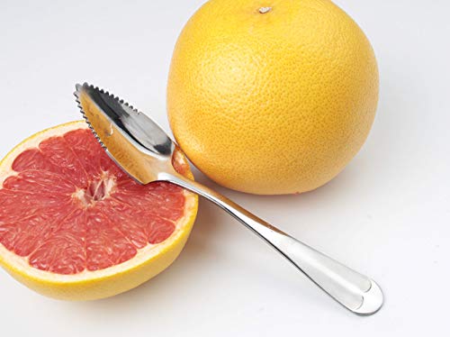 image for JUCOXO Grapefruit Spoon Set, 4 Pieces 6.1 inch Stainless Steel Half Se