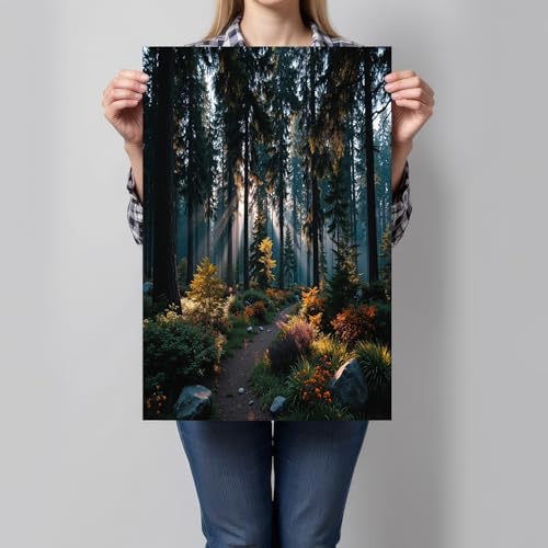 Impressions sobre lienzo de bosque de pinos en gran formato 60x80 cm 1