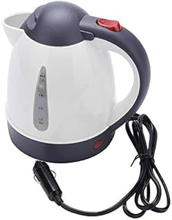 Electric Tea Kettle, Portable 1000ml 12V Travel Car Truck Kettle Water Heater Bottle Vehicle Drinking Cup Kettle Mug for Tea Coffee Making