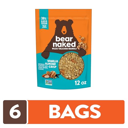 Bear Naked Granola Cereal, Whole Grain Granola, Breakfast Snacks, Vanilla Almond Crisp (6 Bags) - Thumbnail 4