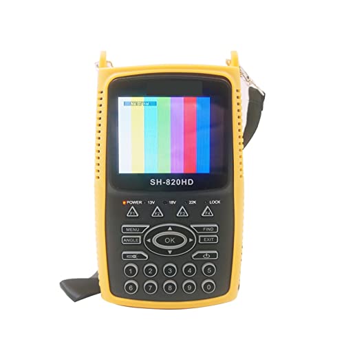 PZPZP TV Signal Finder Meter, SH-820HD ACM DVB-S2 DVB-T/T2 CCTV Combo Vs V8 Finder 2 Digital Satellite Meter Finder H.265 Kpt-717ts HEVC,for Adjusting Sat TV Dish(DVB-S2 T2 CCTV)