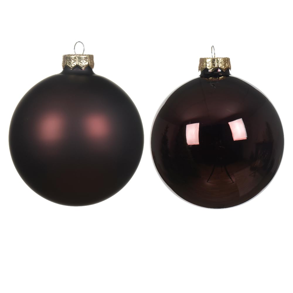 Kaemingk Set 16 Palline Di Natale In Vetro 8 Cm – Mix Opache E Lucide, Verde, Eleganti Decorazioni Per Albero Di Natale - 3
