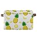 DOMIKING Panier de rangement rectangulaire en forme d'ananas avec poignées – Organiseur pour jouets, livres, panier à linge pour enfants/animaux domestiques, salle de jeux