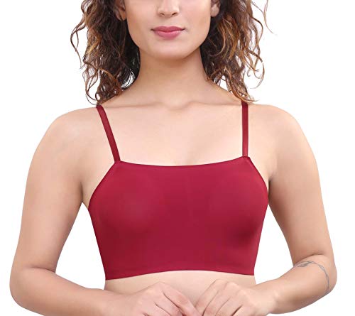 Image of PLUMBURY Women's Spandex & Polyamide Padded Bralette Bra