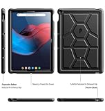 Poetic TurtleSkin Etui zaprojektowane dla Google Pixel Slate 32,3 cala, wytrzymałe, odporne na wstrząsy, przyjazne dla dzieci, silikonowe etui ochronne, czarne
