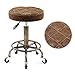 Produktbild JHSLXD Industriestil Make-Up Hocker Maniküre Hocker 360 ° Drehung Friseur Hocker PU Leder Schmiedeeisen Esszimmer Hocker Runder Hocker Retro Barhocker Dekoration Möbel,Braun