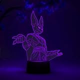 Otaku Lamps Beerus Dragon Ball Super – Anime Lamp Figure Night Light, 16 Color RGB LED – Remote, 3D Anime Room Décor Gift for Otaku