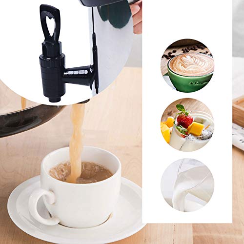 Dispensador de bebidas aislado de acero inoxidable con grifo, termo ideal para bebidas frías y calientes para café, té, jugo, leche y cerveza, perfecto para fiestas y catering