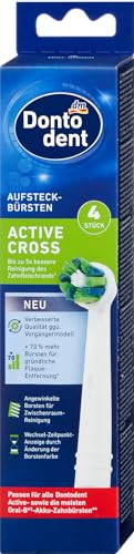 Brossettes de rechange pour éliminer la plaque interdentaire Dontodent Active Cross